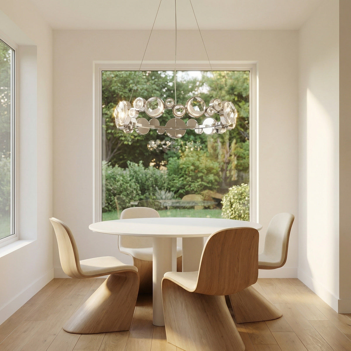 Gween Round Crystal Modern Chandelier