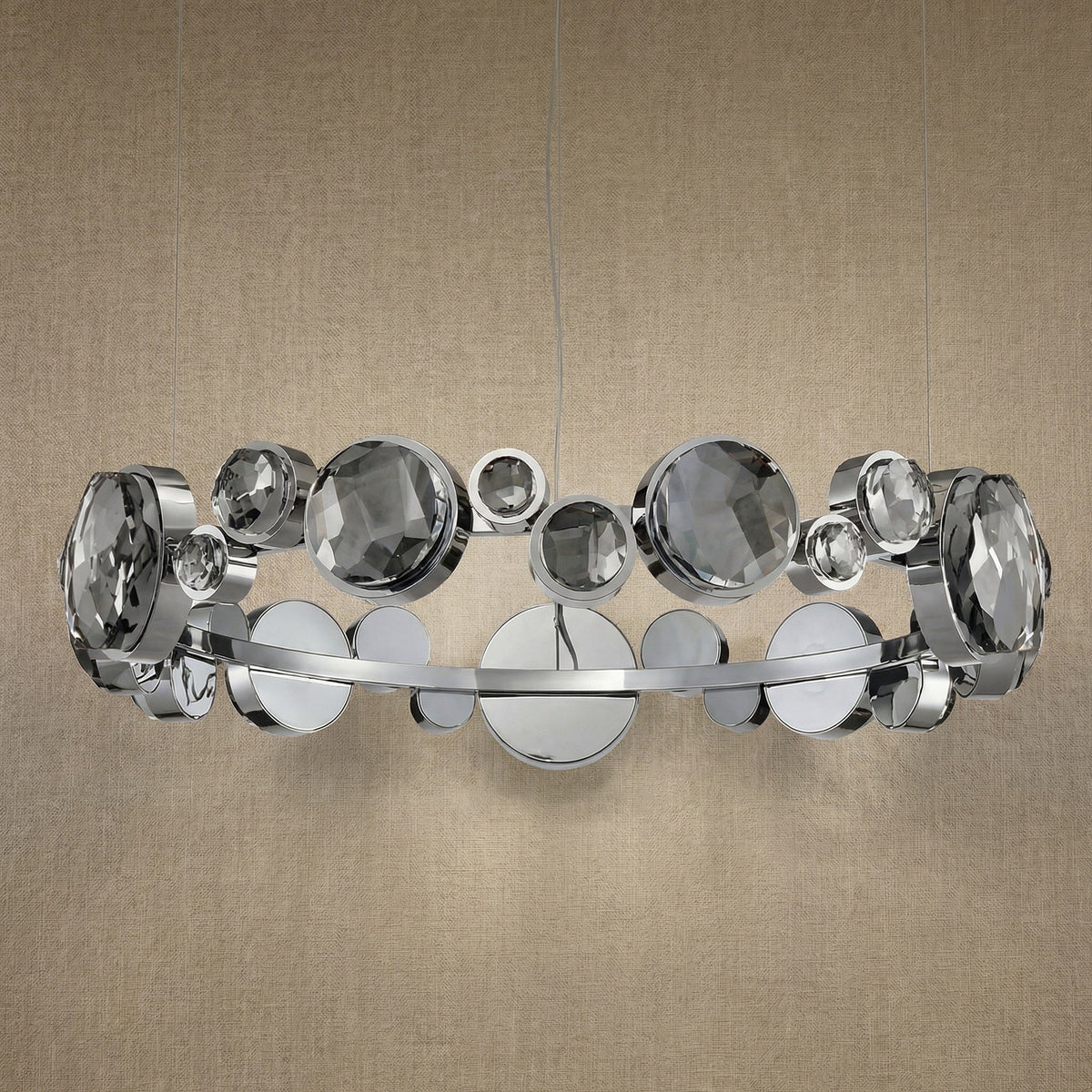 Gween Round Crystal Modern Chandelier