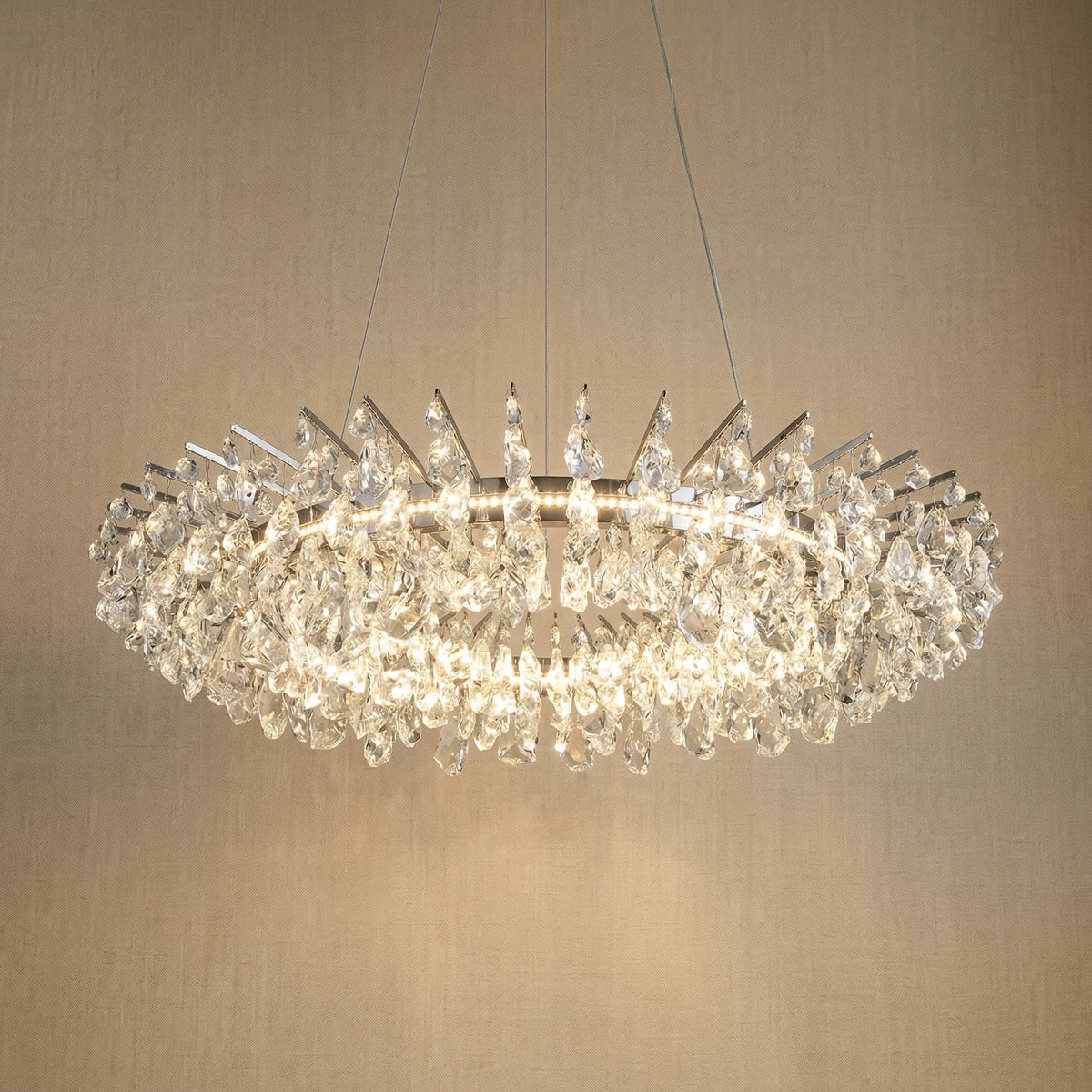 Quenen Round Crystal Chandelier