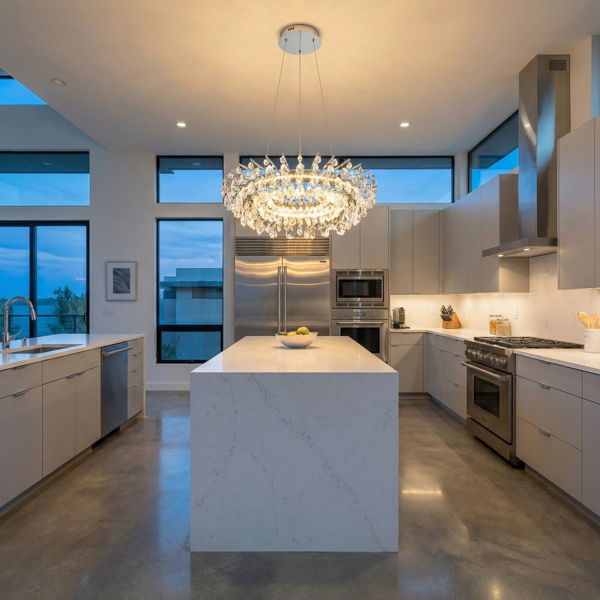 Quenen Round Crystal Chandelier