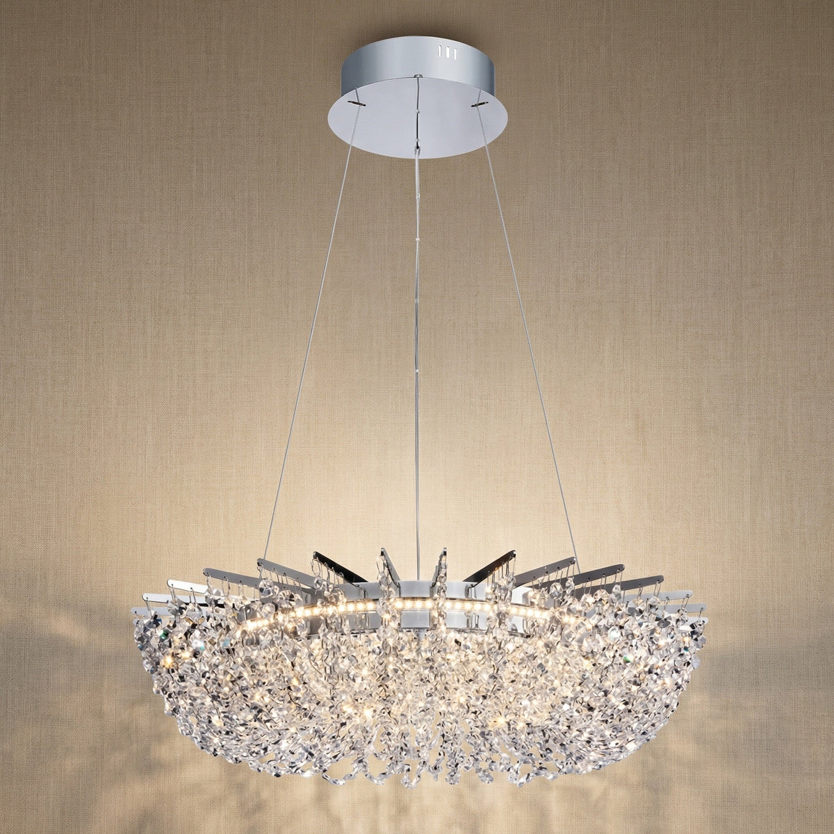 Maris Round Crystal Chandelier
