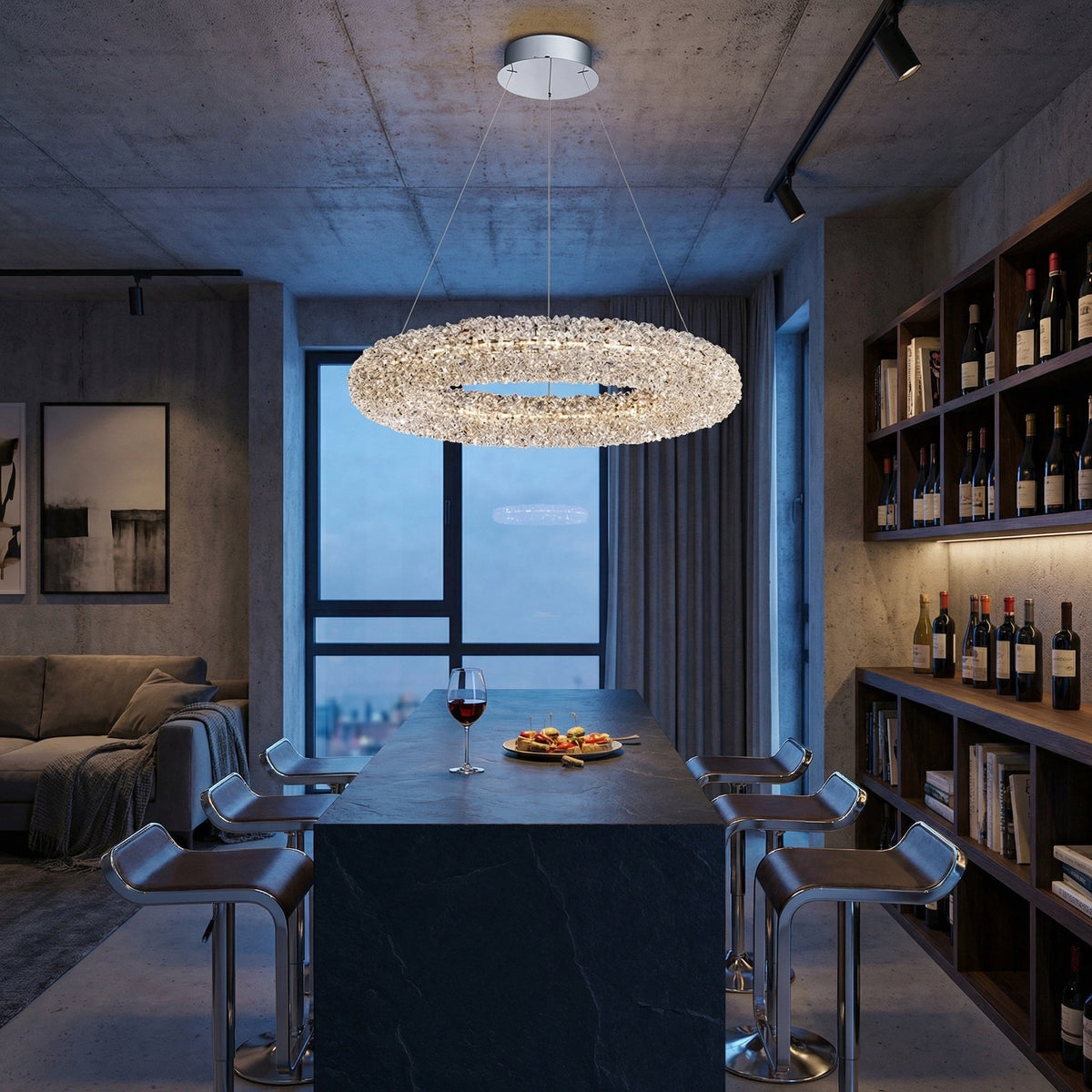 Elmia Crystal Pendant Chandelier