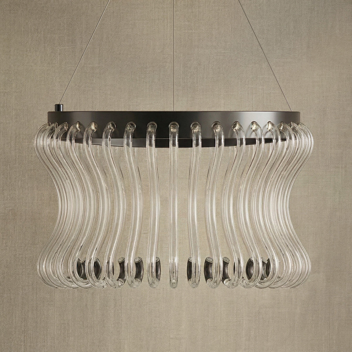 Yoria Glass Round Chandelier 21.6"D