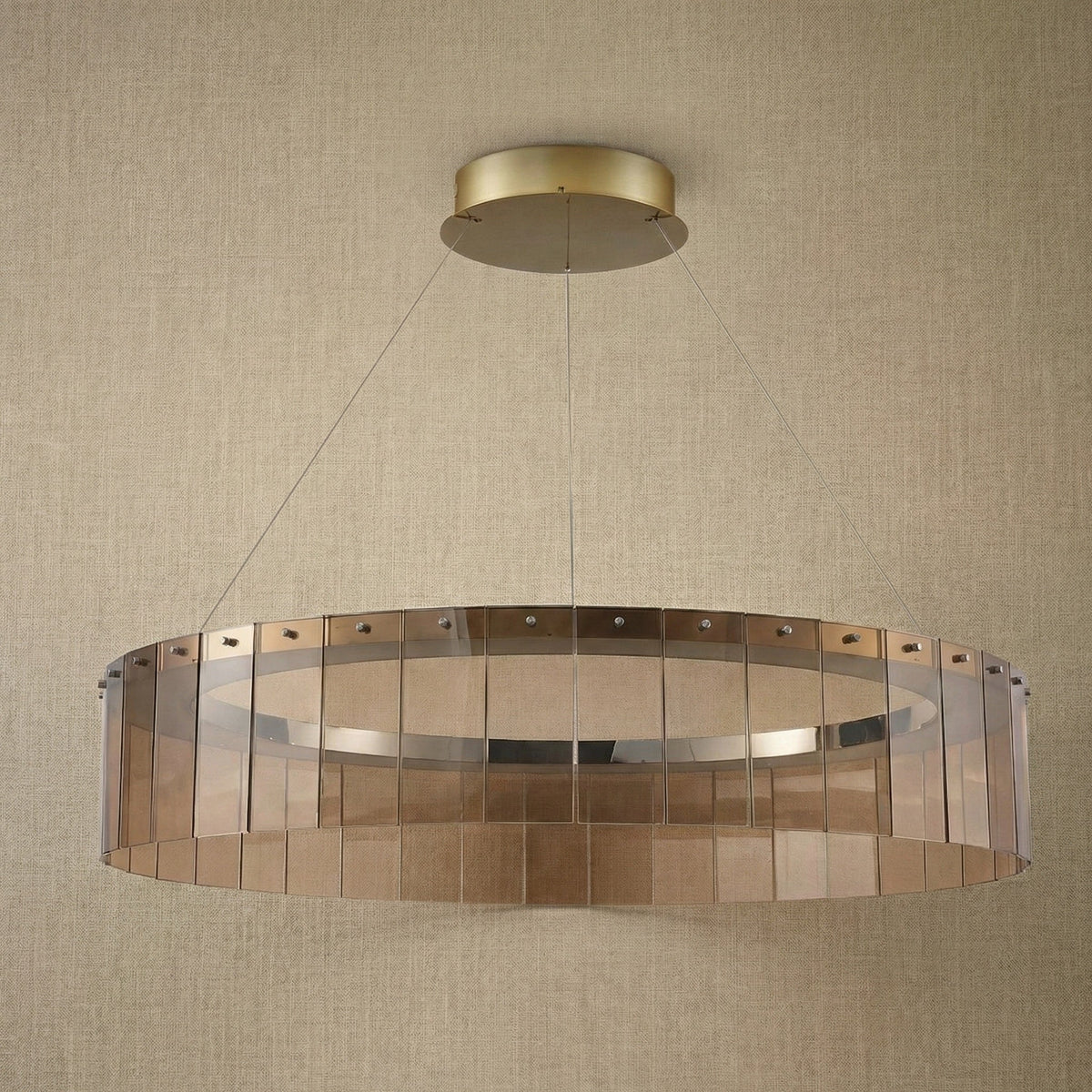 Zaeen Glass Circular Chandelier 39"