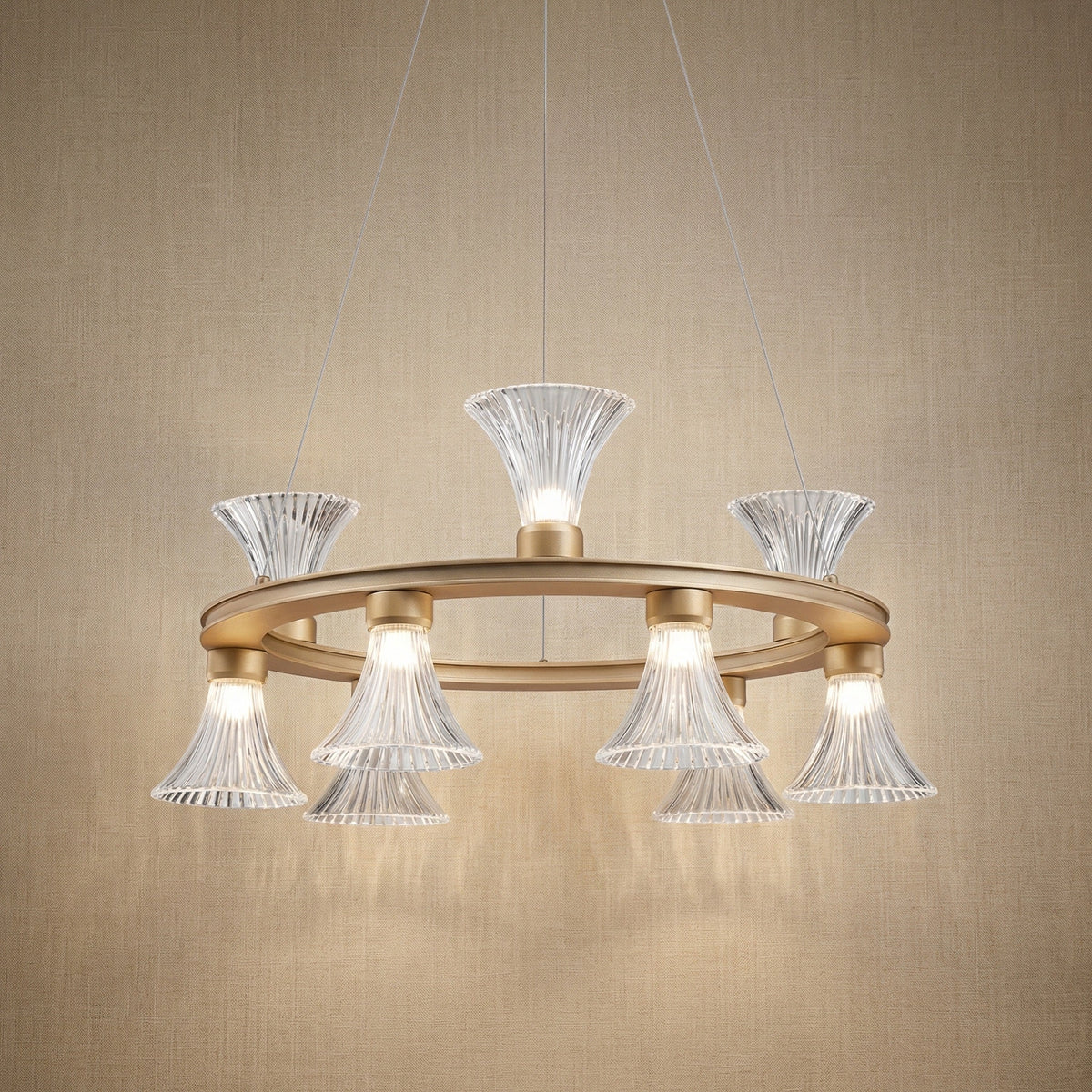 Maren Glass Round Chandelier 25.2"D