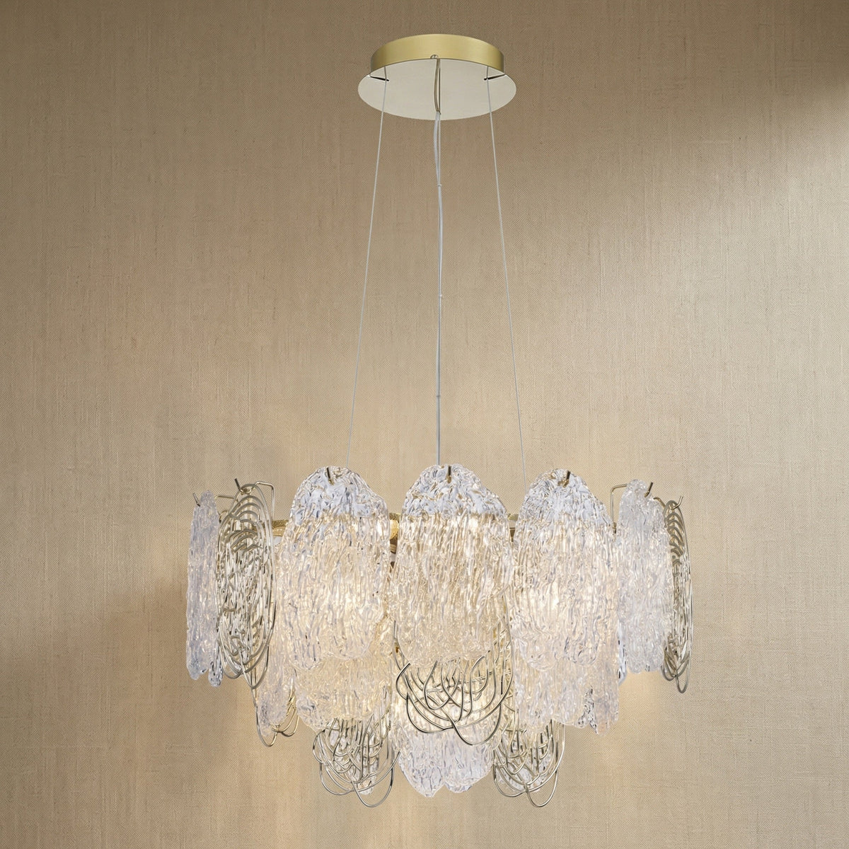 Pryen Artisan Glass Round Chandelier