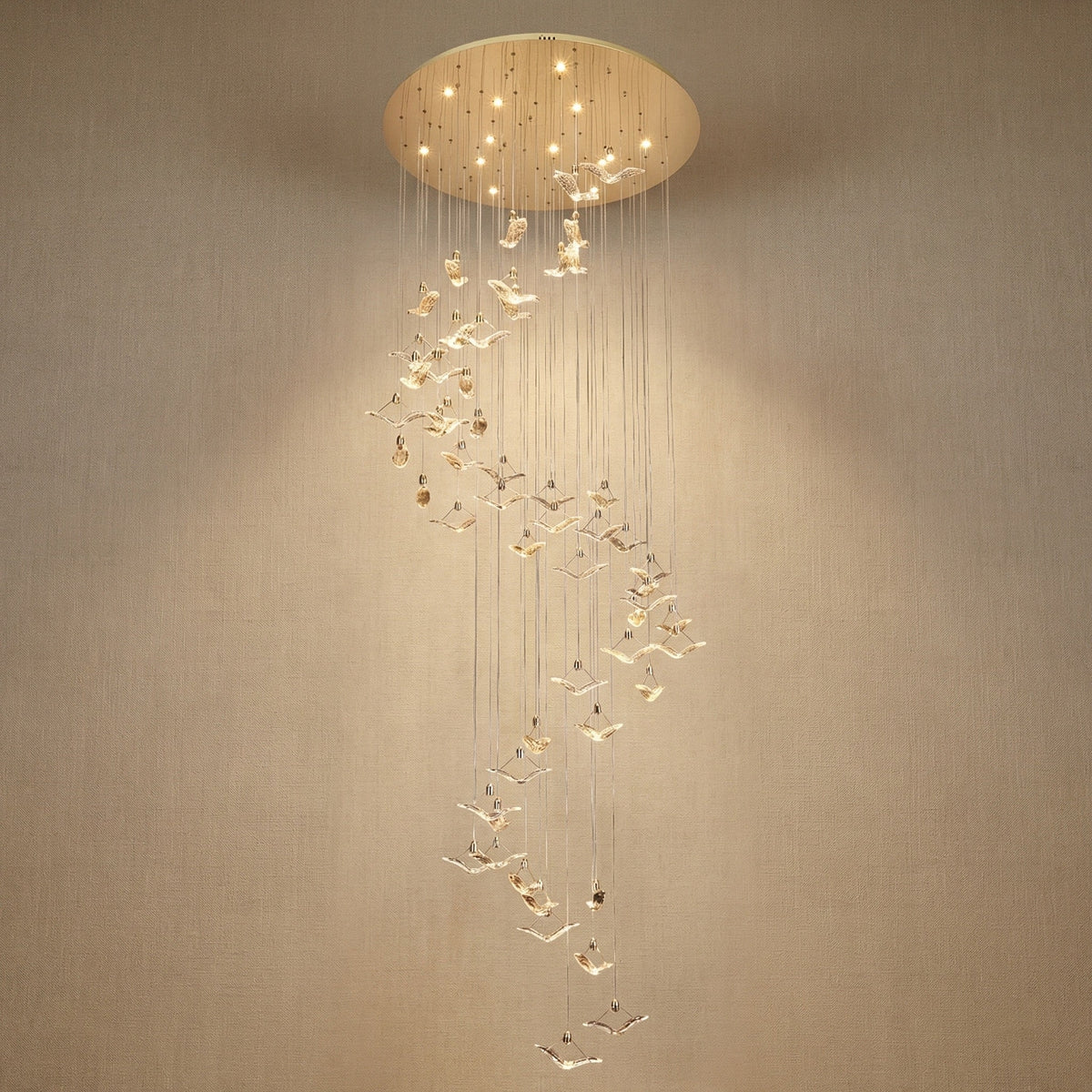 Oraen Cascading Handmade Glass Chandelier
