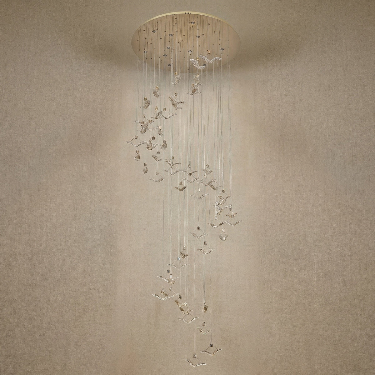 Oraen Cascading Handmade Glass Chandelier