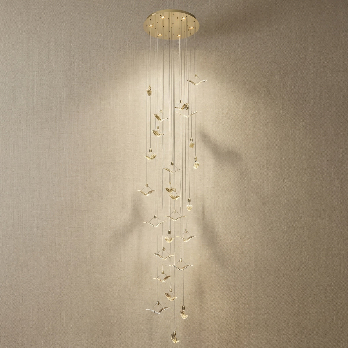 Oraen Cascading Handmade Glass Chandelier
