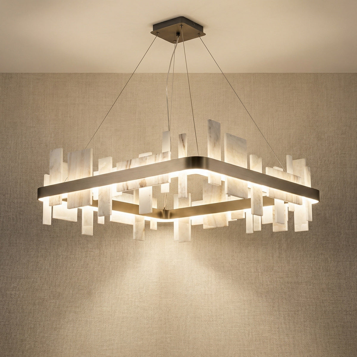 Oraia Natural Stone Chandelier 31"