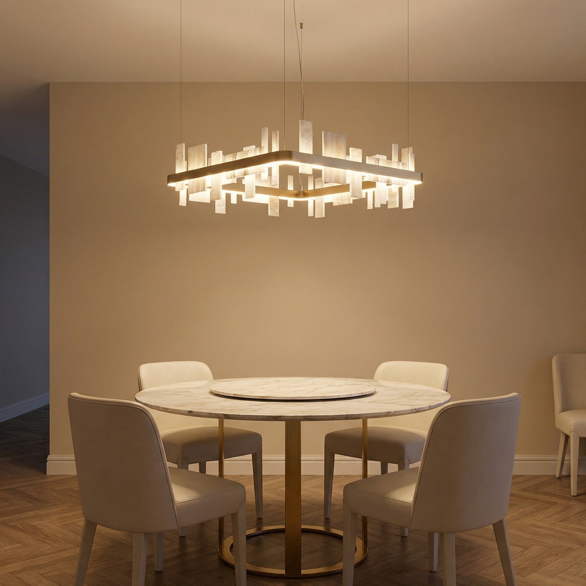 Oraia Natural Stone Chandelier 31"