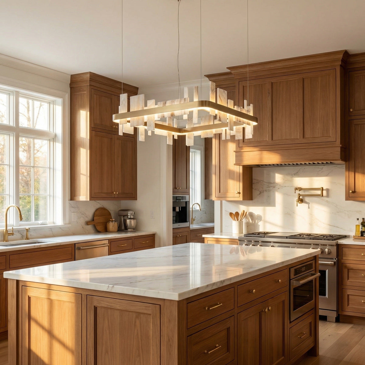 Oraia Natural Stone Chandelier 31"