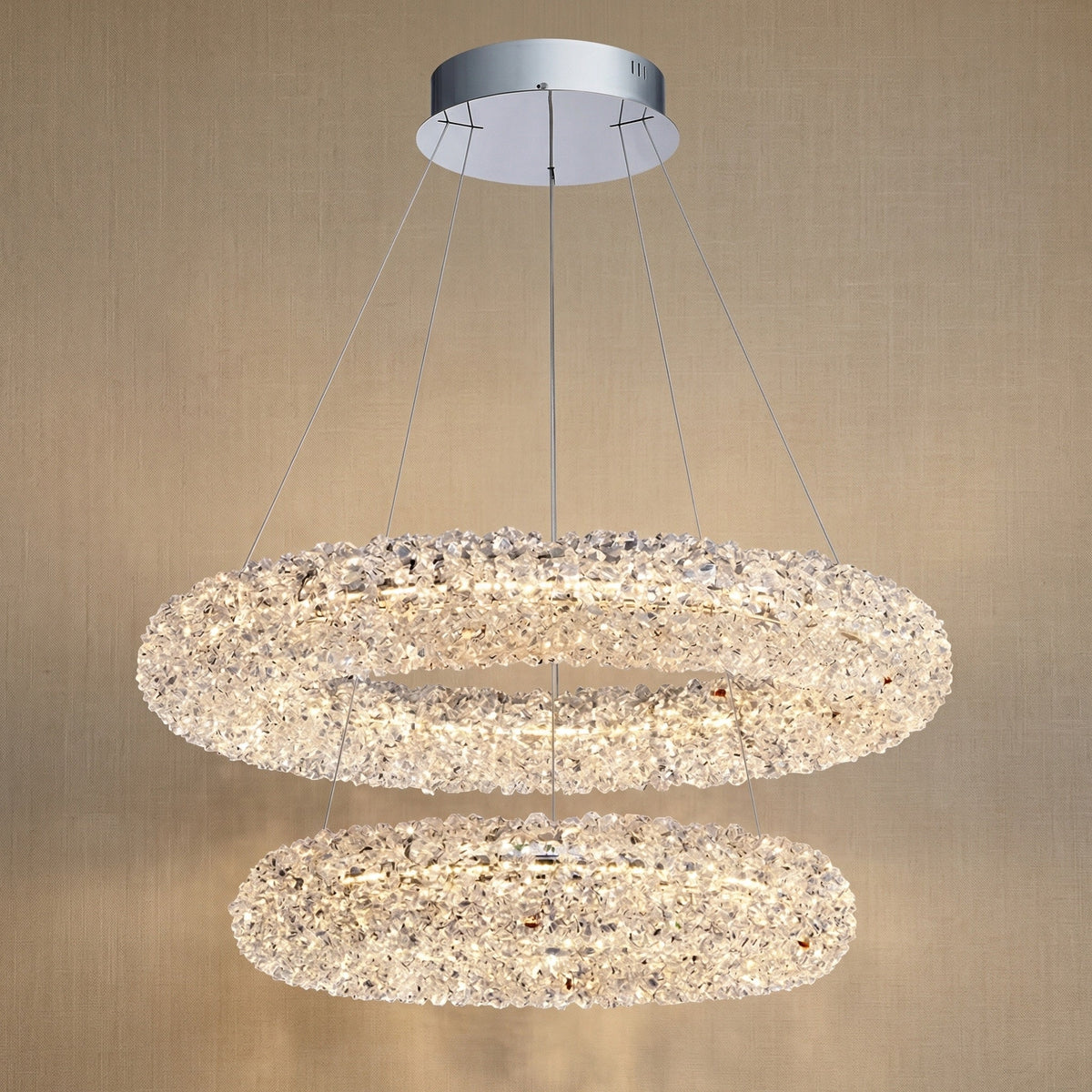 Elmia Halo Crystal Chandelier 31.5"