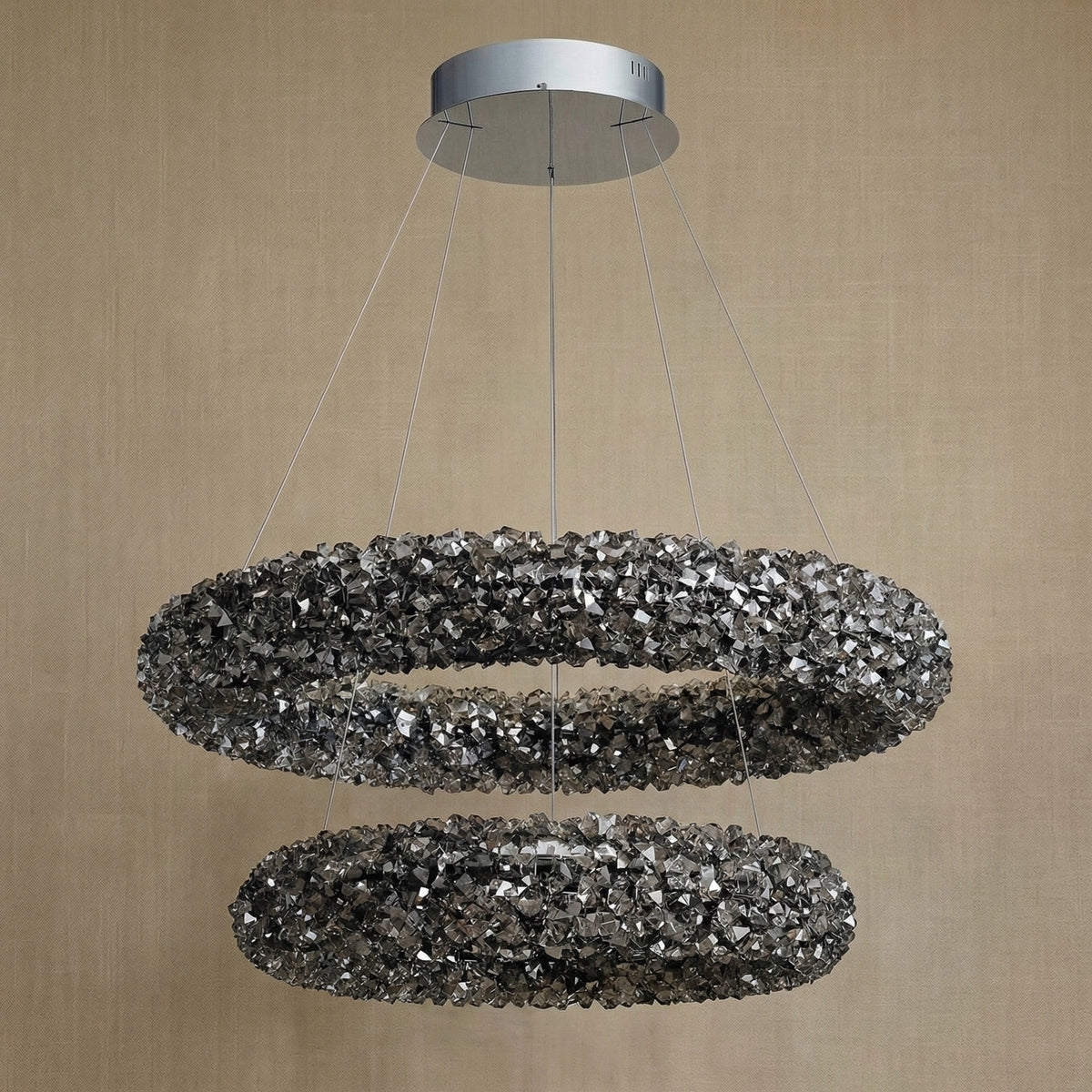 Elmia Halo Crystal Chandelier 31.5"