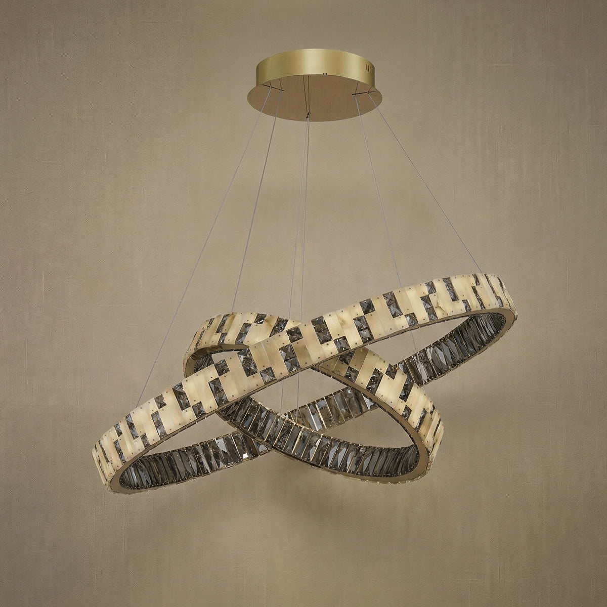 Isaen Crystal Galaxy Chandelier 37"