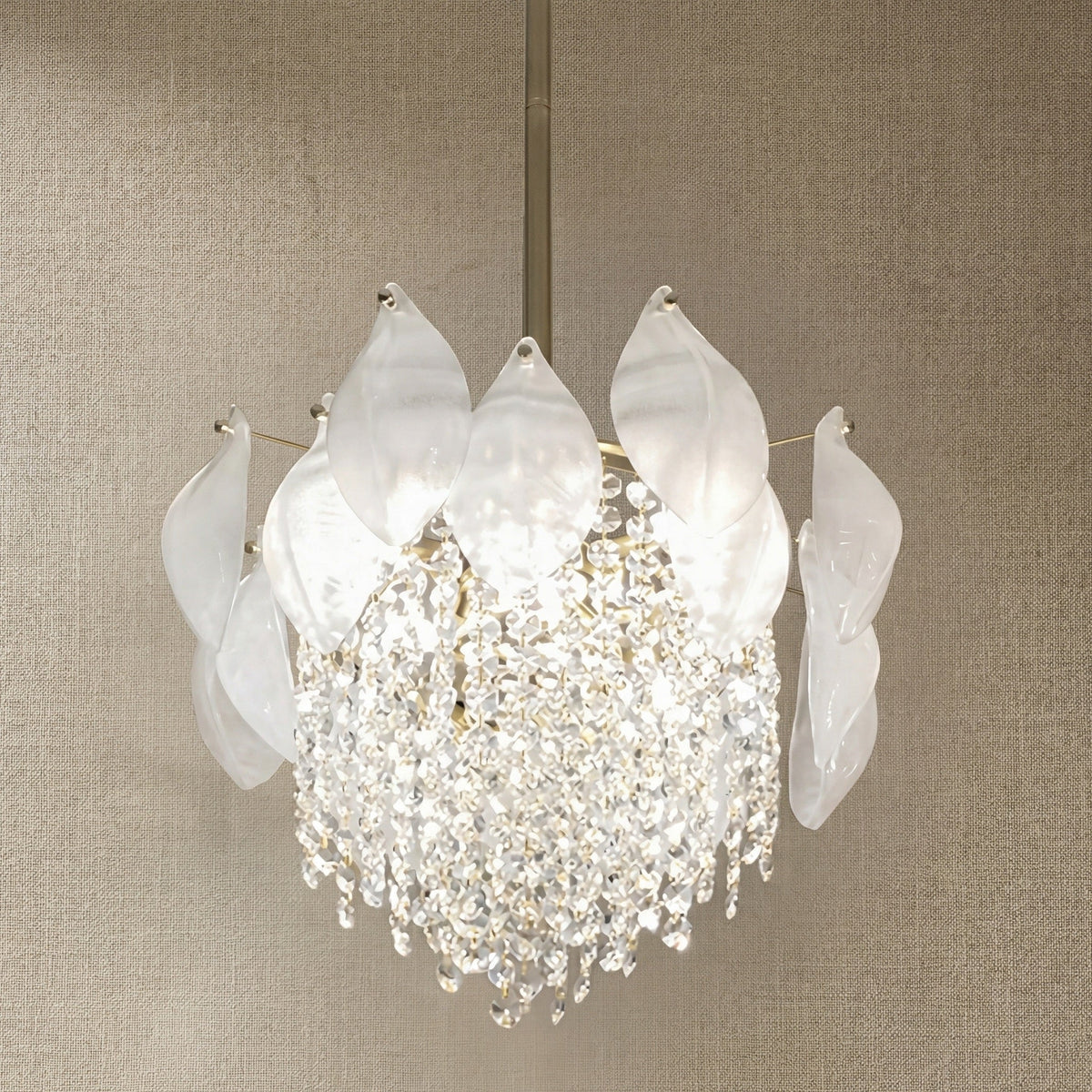 Vivienne Frosted Glass & Crystal Chandelier