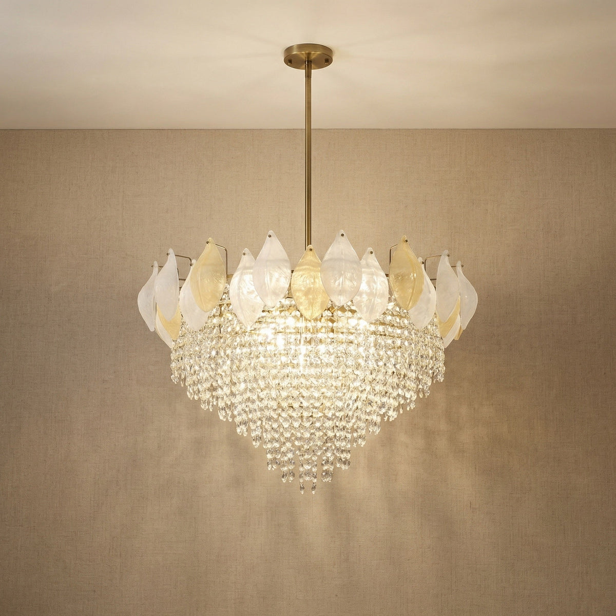 Vivienne Frosted Glass & Crystal Chandelier