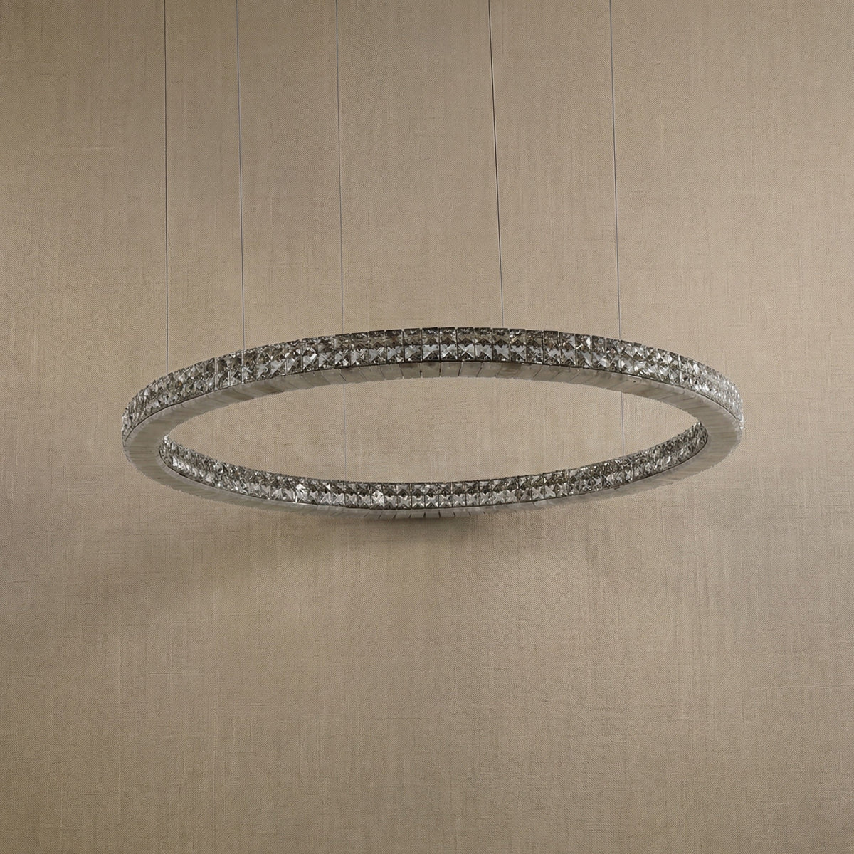 Daeis Crystal and Alabaster Chandelier