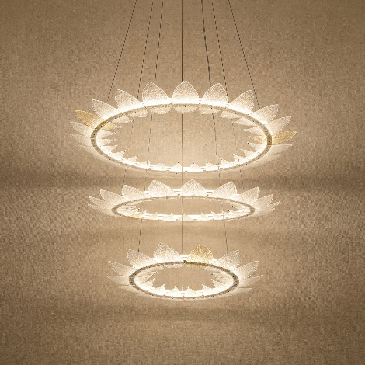 Pelen Modern Foyer Large Ring Chandelier