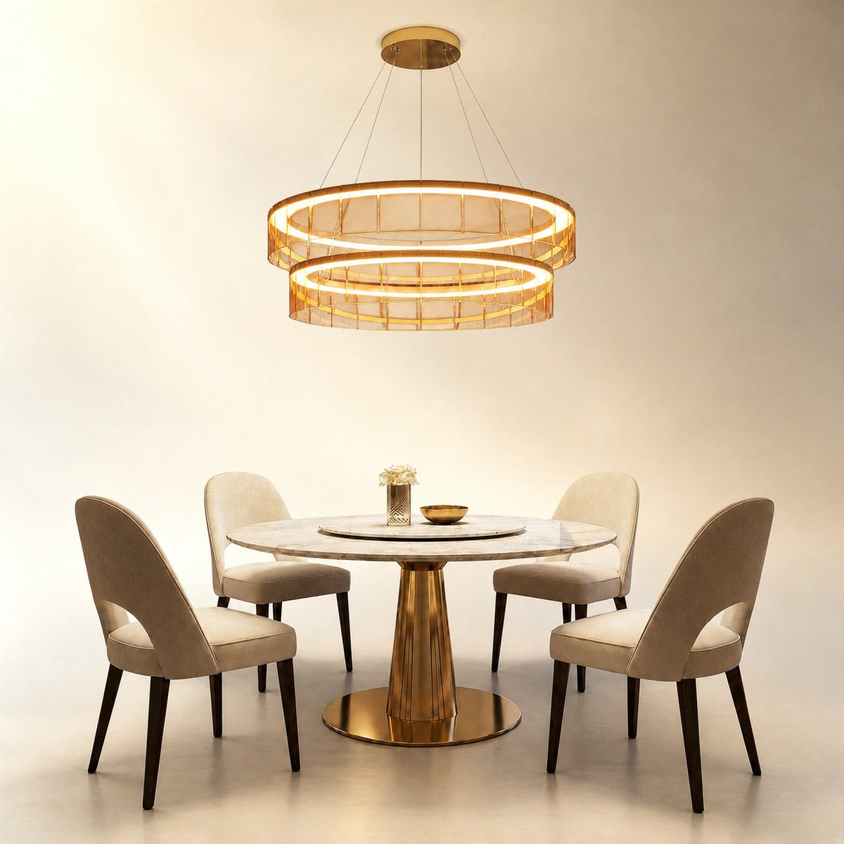 Zaevan Oval Glass Chandelier 59"