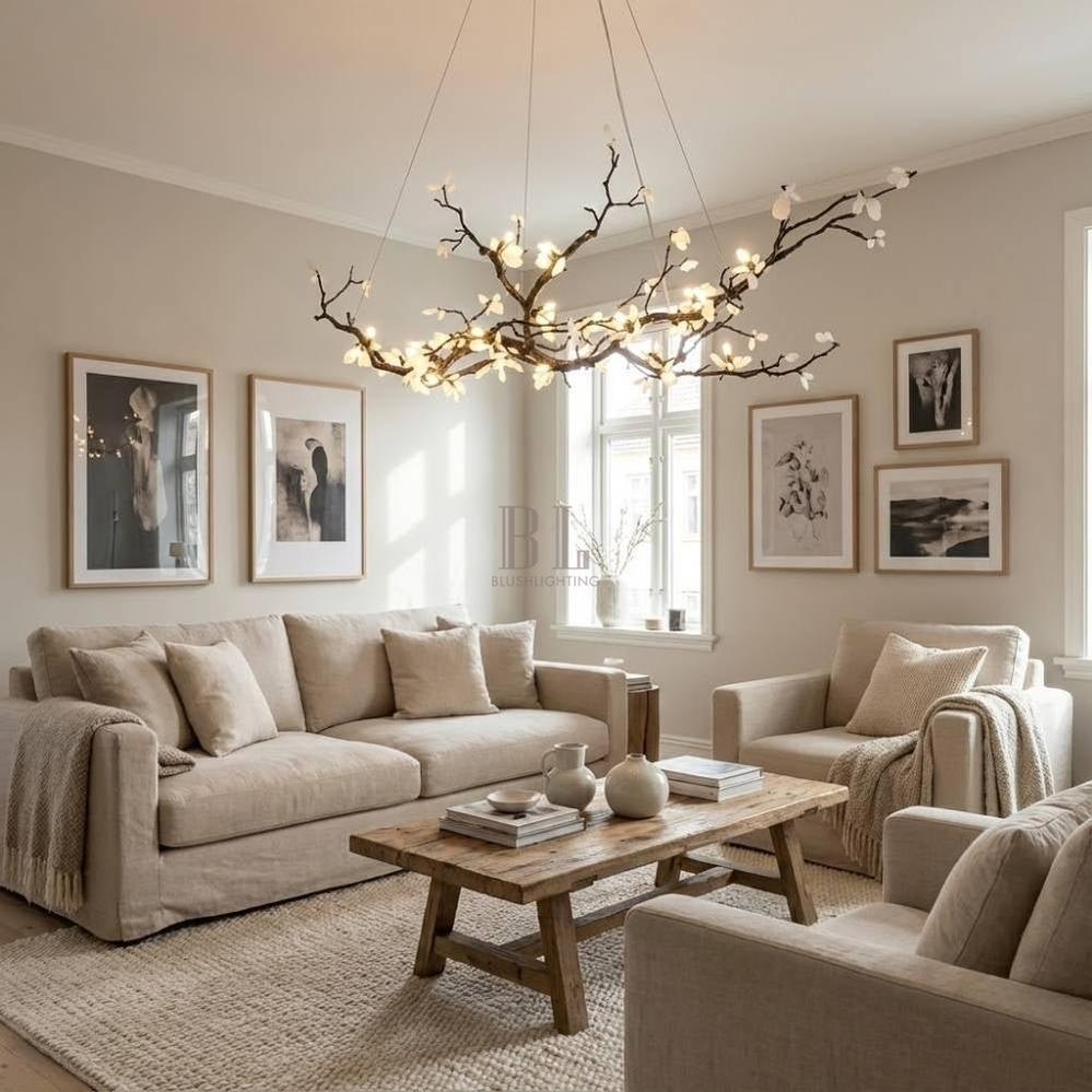 Alba Tree Branch Chandelier - 39.37” (100 cm)Warm White 3000KBlushlighting