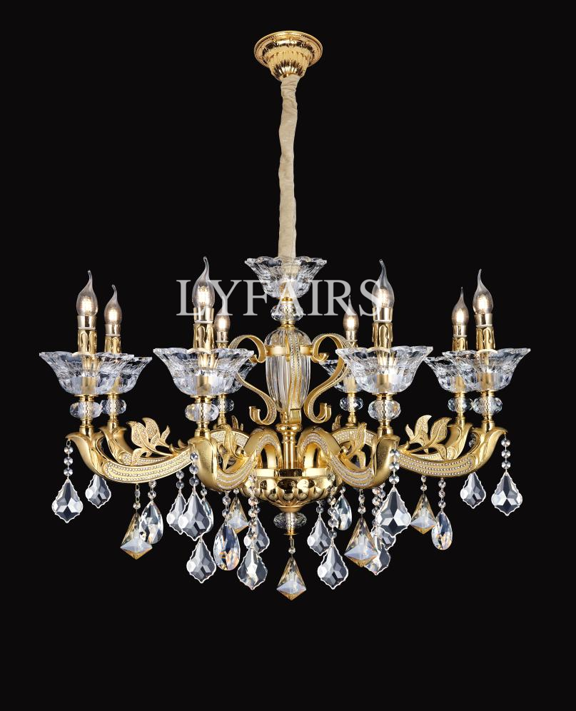 Eternal Baroque Revival Chandelier Series with Diamond-Inspired Crystal-Studded Light Arms