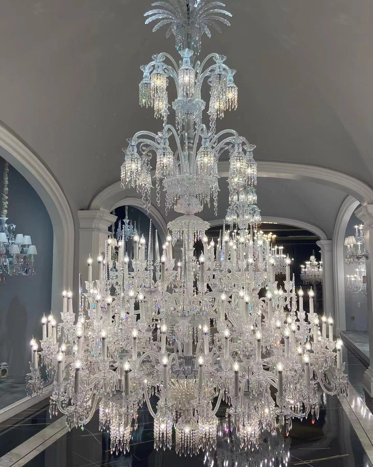 baccarat crystal chandelier shiny luxury