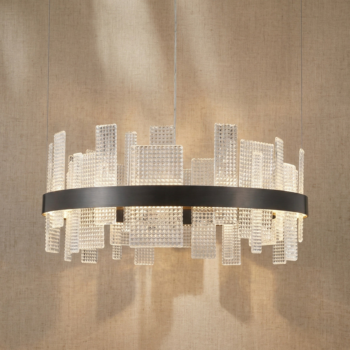 Griia Round Glass Chandelier