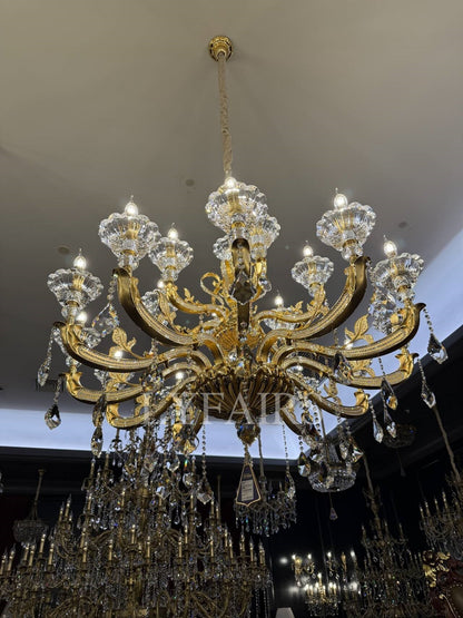 Eternal Baroque Revival Chandelier Series with Diamond-Inspired Crystal-Studded Light Arms
