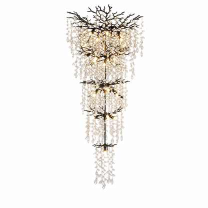 118" Cascading Crystal Tree Branch Chandelier