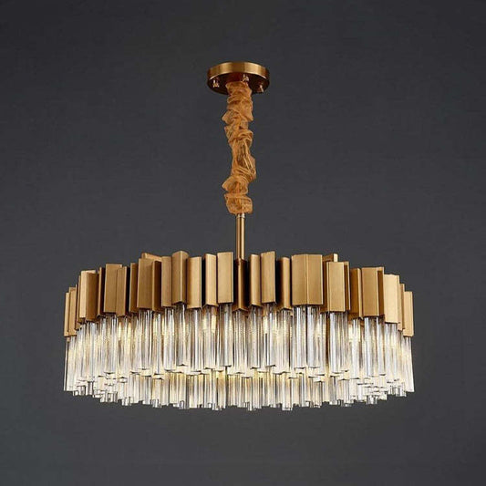 Denise Bobon Kubica Round Crystal Chandelier