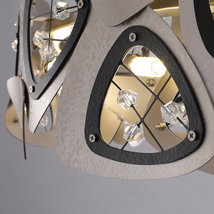 Contemporary Stainless Steel Round Chandelier