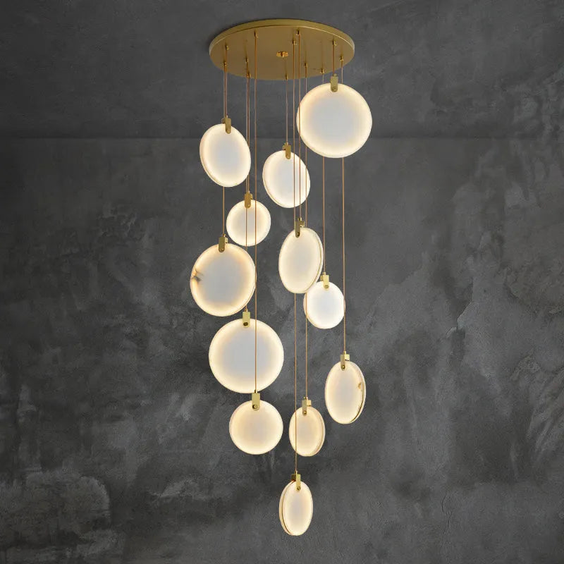 Nirvana Marble disc Round Chandelier
