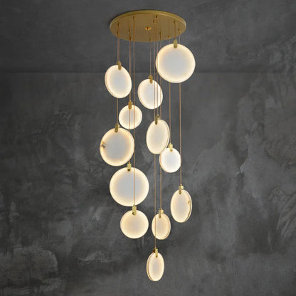 Nirvana Marble disc Round Chandelier