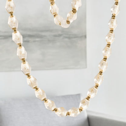 Pearl Necklace- Cryastal Pendant 115"H