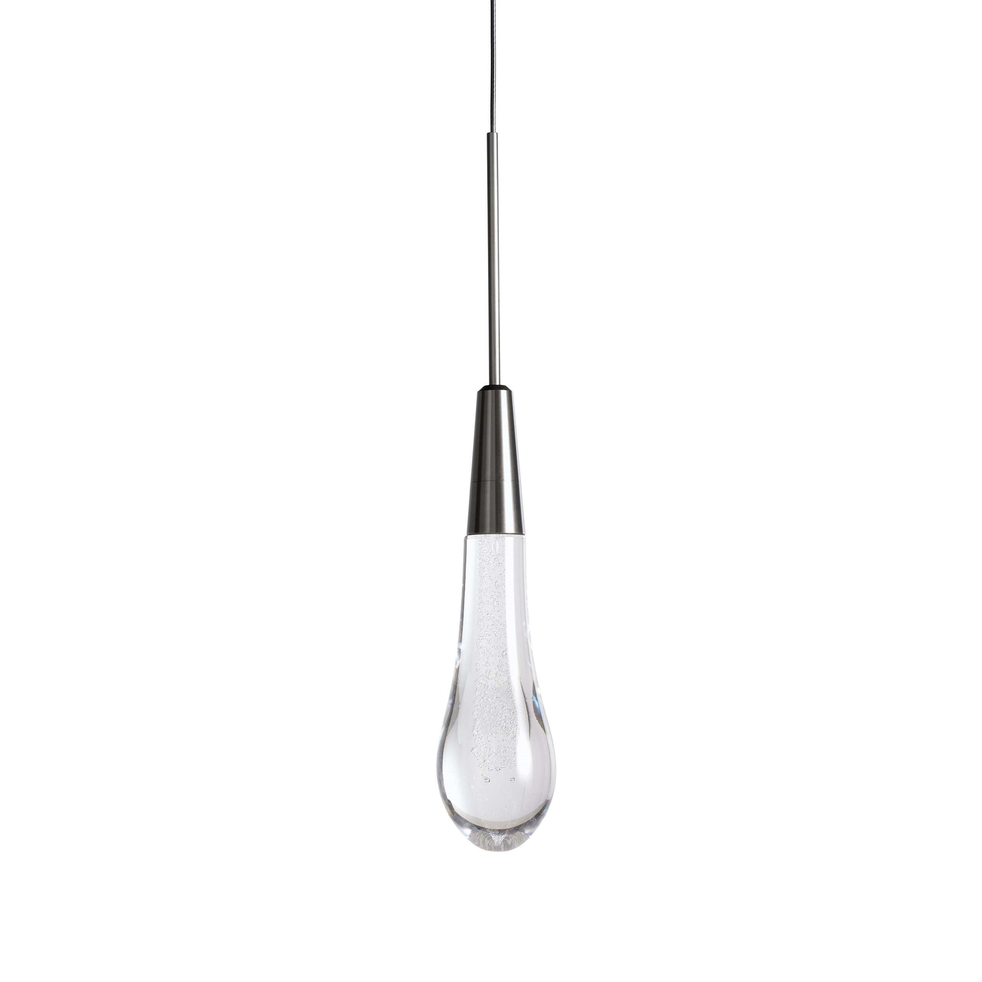 Denise Raindrop Glass Solitaire Single Pendant Light