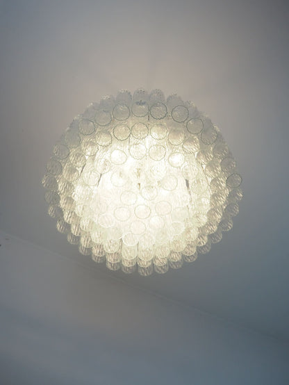 Murano Chandelier – 101 Tuber – Textured – Transparent