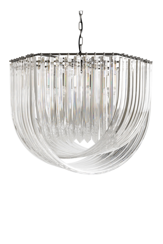 Frostina Lucite Loop Chandelier