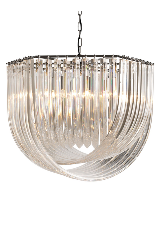 Frostina Lucite Loop Chandelier