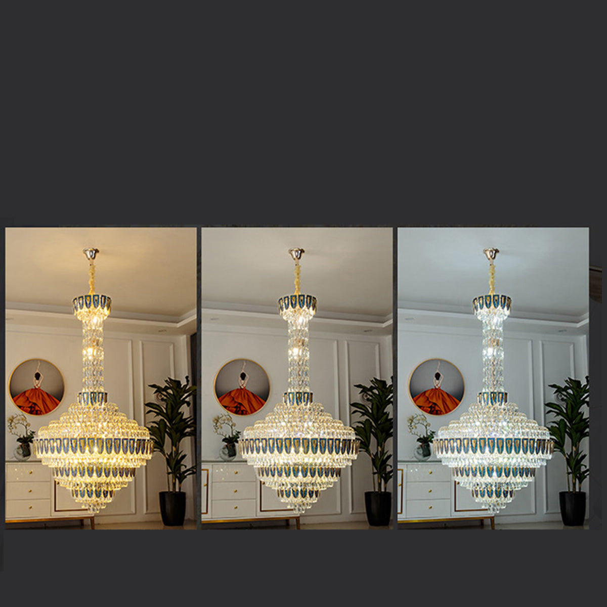 Extra Large Multi-tiered Empire Crystal Chandelier for Big Hallway/Foyer/Staircase