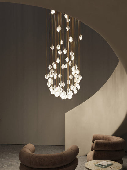 Grand Nordic Magnolia Blossom Ceramic Pendant Chandelier Chandeliers Kevinstudiolives