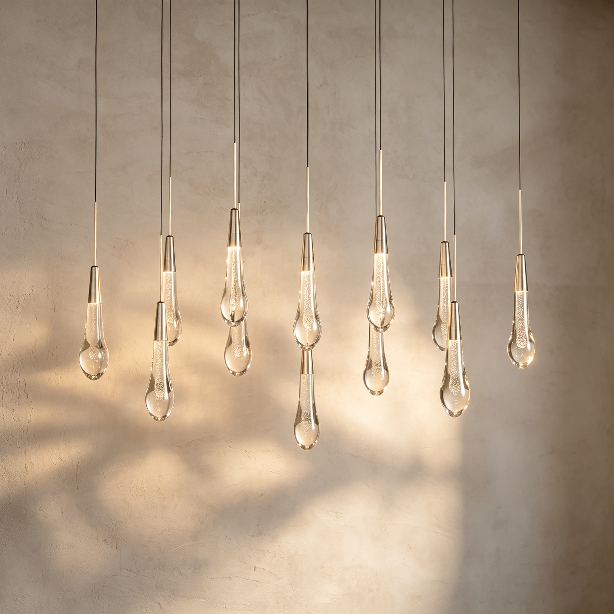 Soltaire Linear Chandelier 37"50"70"