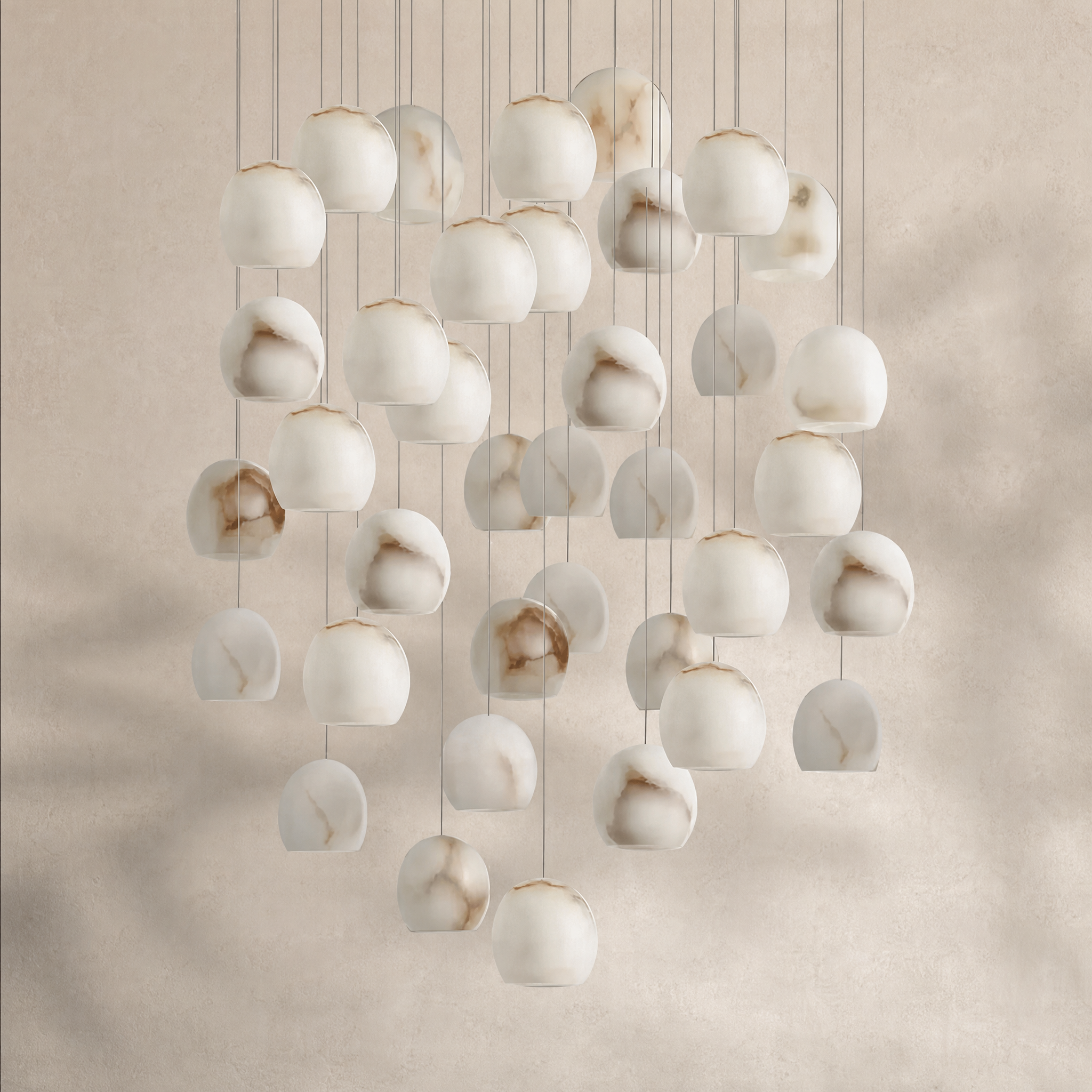 Maeva Round Chandelier 3/7/15/36 Light
