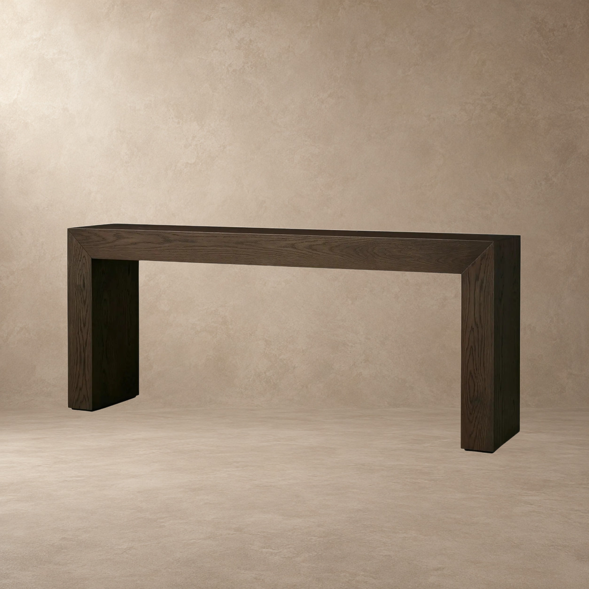 Happyarcadian Waterfall Edge Solid Oak Hallway Table