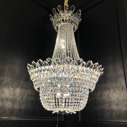 Empire Crystal Pendant Chandelier for Foyer/Entryway