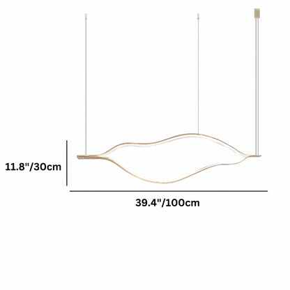 Modern Simple Aluminum Waving Chandelier