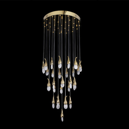 22X47 Inch 32 Rock Crystal Short-eggplants Pendant Modern LED Chandelier