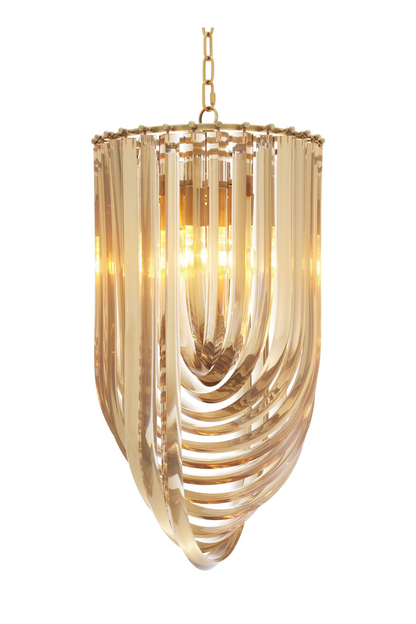 Gold Lucite Loop Chandelier | Murano | OROA TRADE