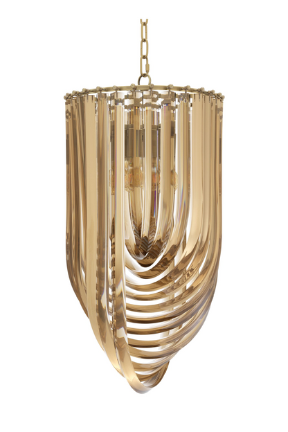 Gold Lucite Loop Chandelier | Murano | OROA TRADE