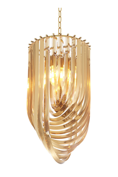 Gold Lucite Loop Chandelier | Murano | OROA TRADE